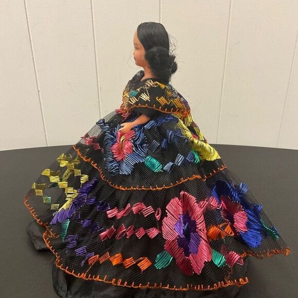 Vintage Handmade Mestizo Doll Chiapas Original Era Toy in Beautiful Dress - Picture 8 of 8